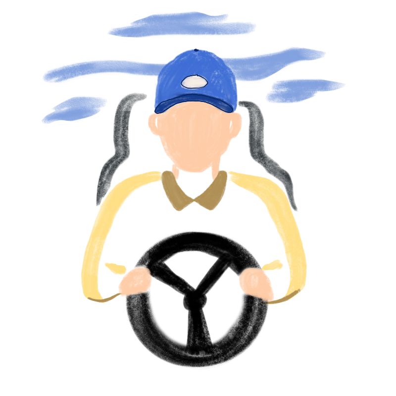 Watercolor - Truck Driver