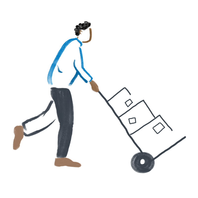 Watercolor - moving boxes