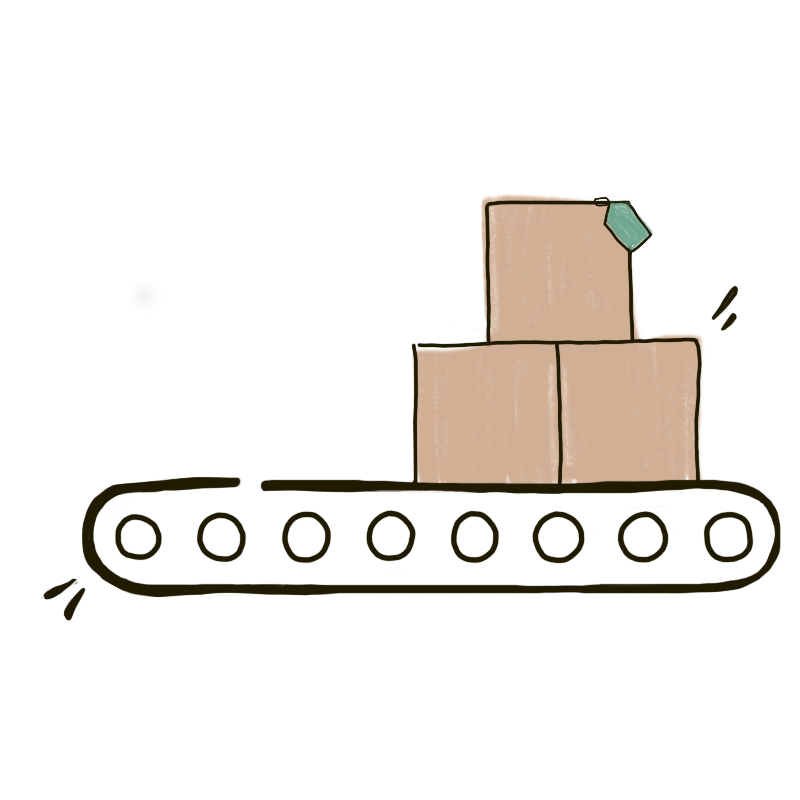 Watercolors - conveyor belt