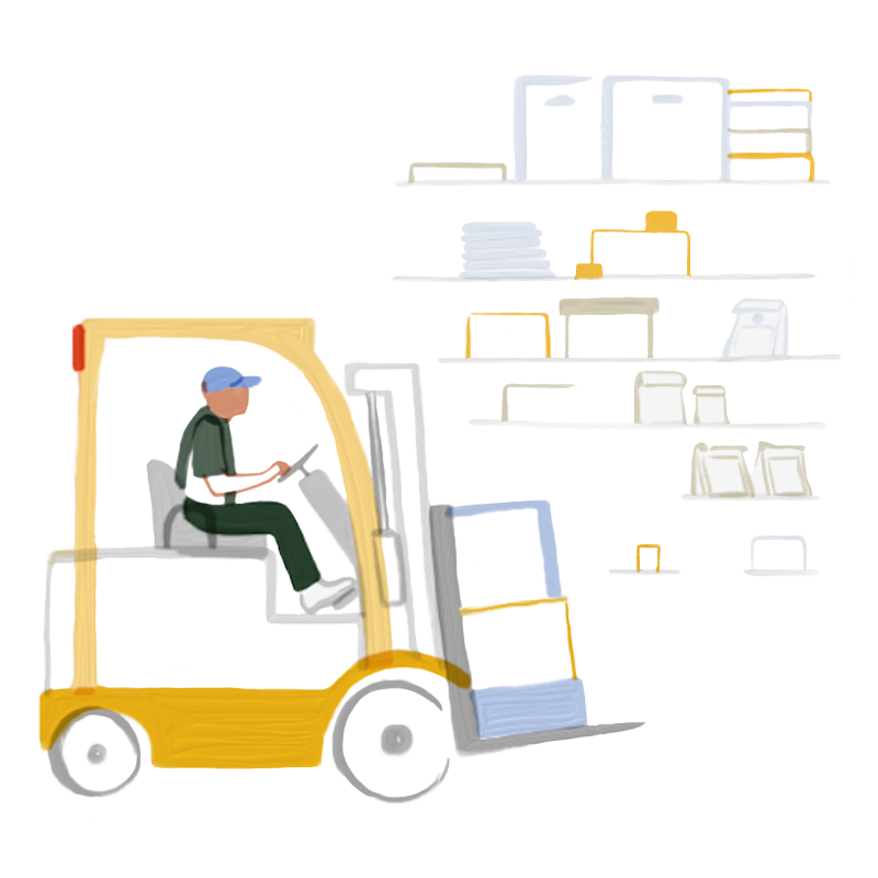 watercolor illustration - construction_