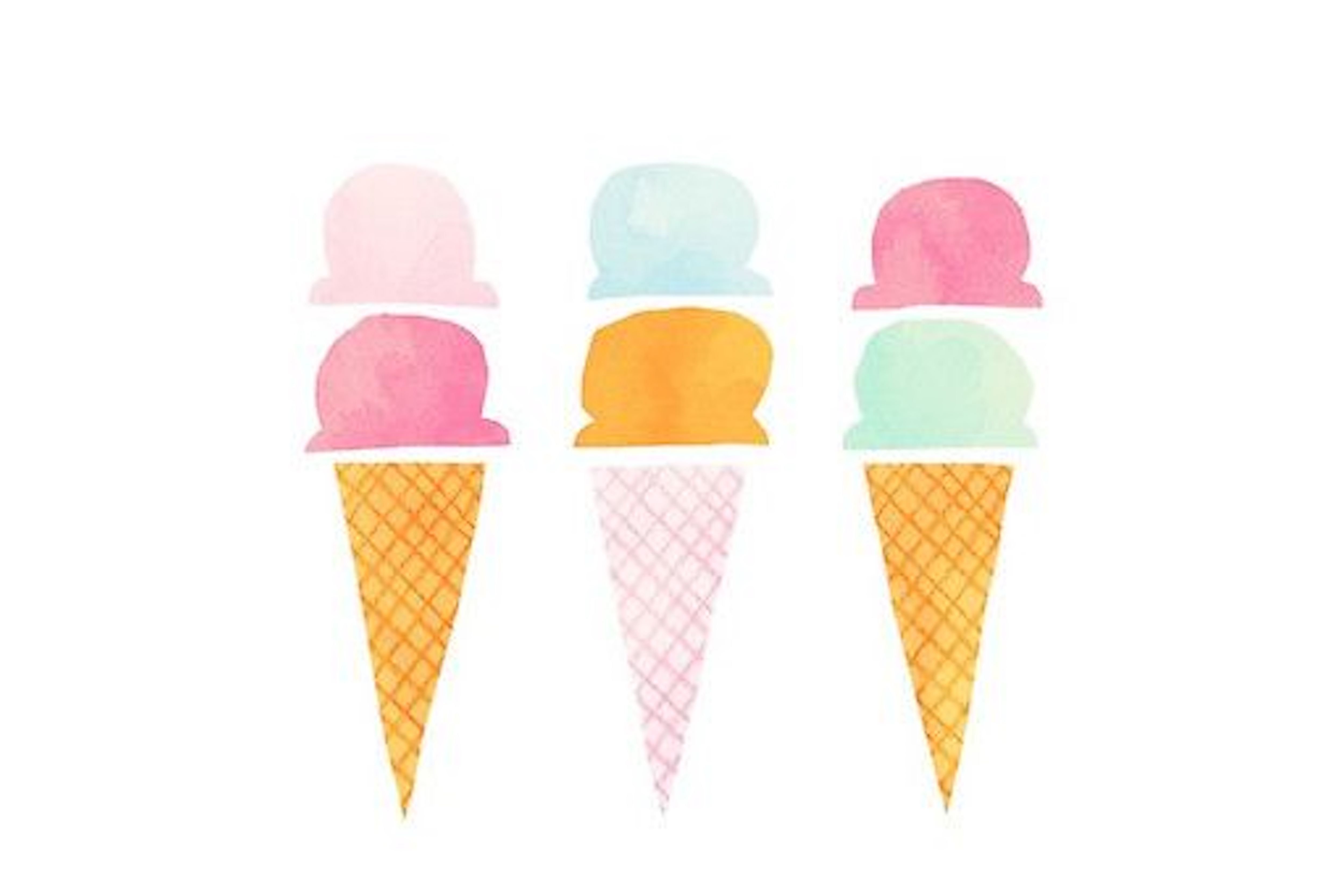 watercolor- icecream
