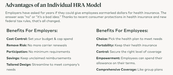 Advantages of Individual Coverage HRAs