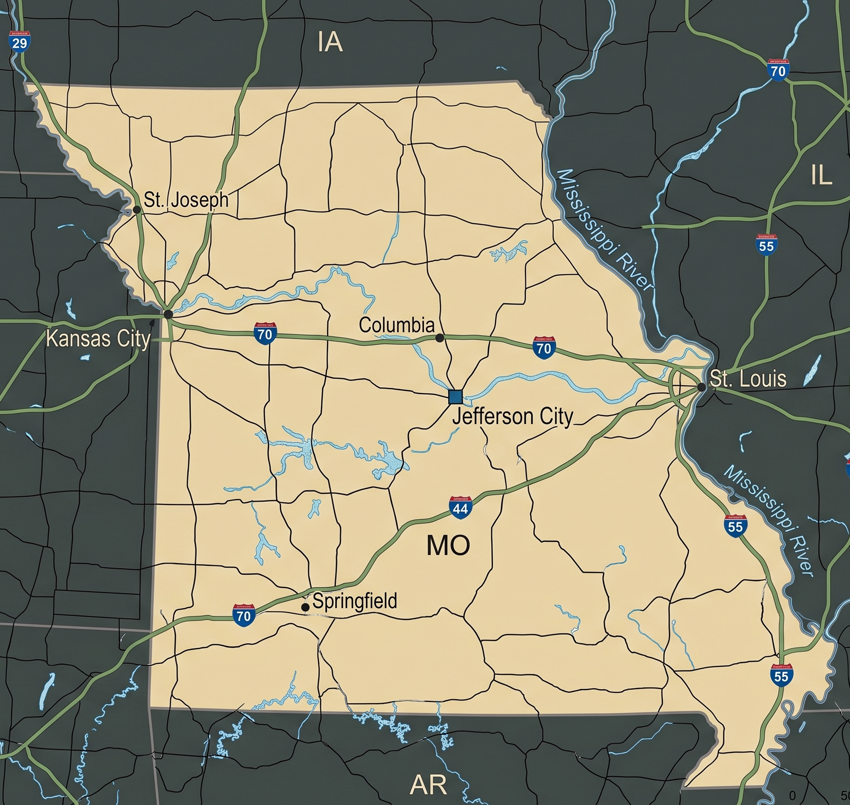 Missouri map