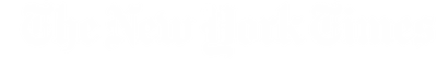 The New York Times logo in white