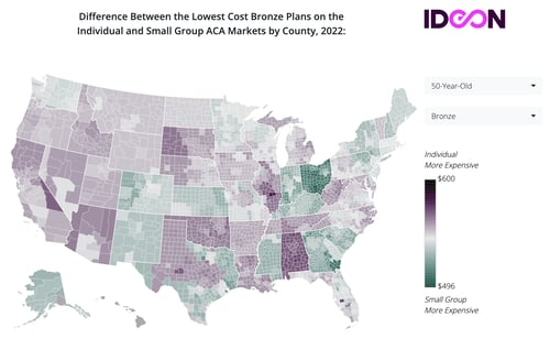 Ideon Heat Map- lowest cost bronze plan