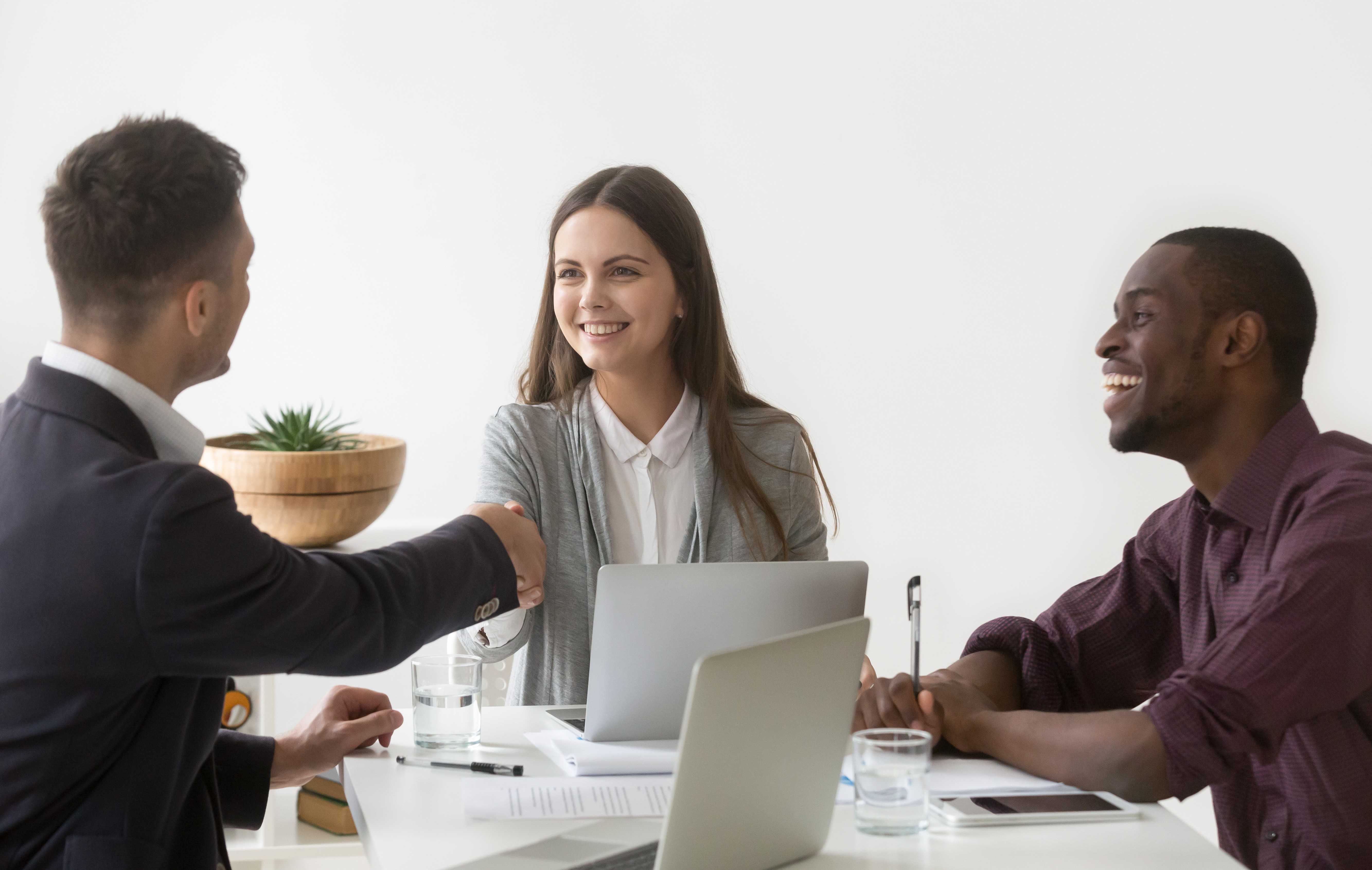 Broker, business owner, and employee on health insurance.